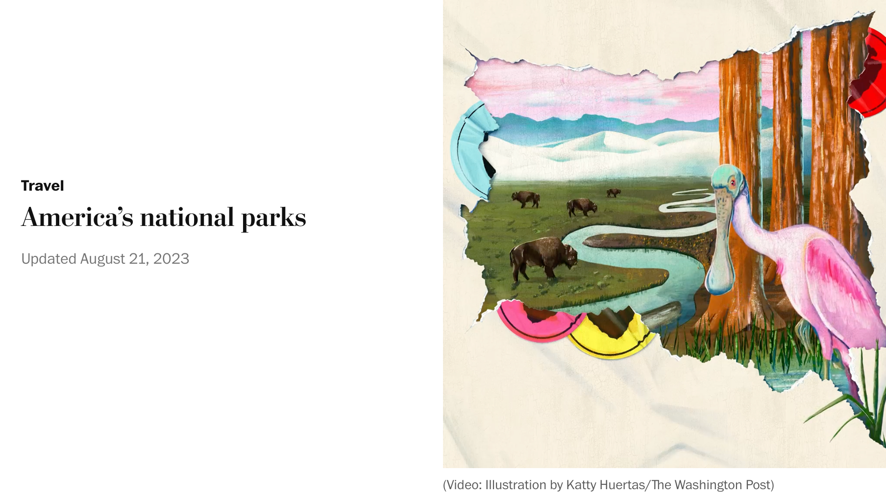 U.S. National Parks covered by The Washington Post